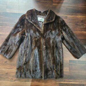 Mink fur coat by Robert Schechner - women's size large